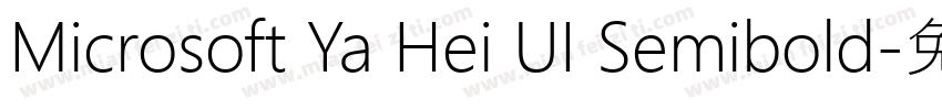 Microsoft Ya Hei UI Semibold字体转换